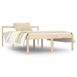 Berkfield Bed Frame Solid Wood Pine 140X190 Cm - thumbnail 2