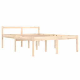 Berkfield Bed Frame Solid Wood Pine 140X190 Cm - thumbnail 3