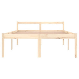 Berkfield Bed Frame Solid Wood Pine 140X190 Cm - thumbnail 4