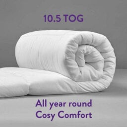 Slumberdown Feels Like Down Super King Duvet 10.5 Tog All Year Round Quilt Summer Winter 2 Medium Support Pillows Washable - thumbnail 4