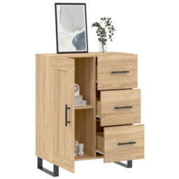 Berkfield Sideboard Sonoma Oak 69.5X34X90 Cm Engineered Wood - thumbnail 4