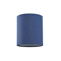 Happy Homewares Contemporary And Elegant Midnight Blue Linen Fabric 18Cm Cylinder Lamp Shade - thumbnail 1