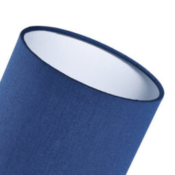 Happy Homewares Contemporary And Elegant Midnight Blue Linen Fabric 18Cm Cylinder Lamp Shade - thumbnail 3