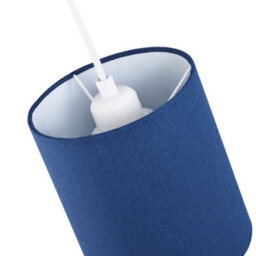 Happy Homewares Contemporary And Elegant Midnight Blue Linen Fabric 18Cm Cylinder Lamp Shade - thumbnail 5