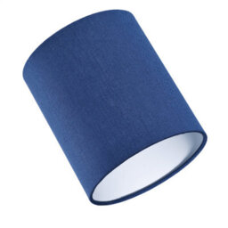 Happy Homewares Contemporary And Elegant Midnight Blue Linen Fabric 18Cm Cylinder Lamp Shade - thumbnail 4