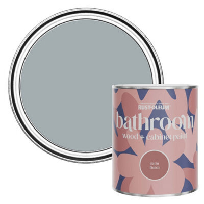 Rust-Oleum Mineral Grey Satin Bathroom Wood & Cabinet Paint 750Ml - image 1