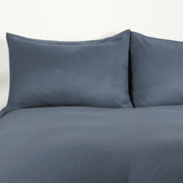 Ohs 2 X Pack Of Housewife Pair Pillowcases Set, Denim Blue -  50 X 75Cm - thumbnail 1
