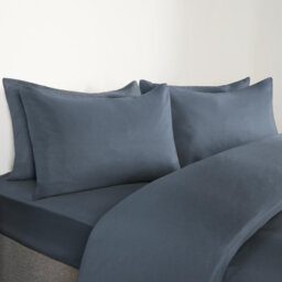Ohs 2 X Pack Of Housewife Pair Pillowcases Set, Denim Blue -  50 X 75Cm - thumbnail 2
