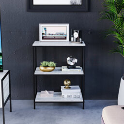 Lassic Vida Designs Brooklyn Grey 3 Tier Bookcase Industrial Freestanding Shelving Unit (H)780mm (W)600mm (D)300mm - thumbnail 5