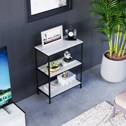 Lassic Vida Designs Brooklyn Grey 3 Tier Bookcase Industrial Freestanding Shelving Unit (H)780mm (W)600mm (D)300mm - thumbnail 6