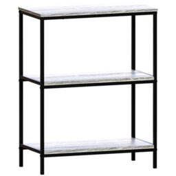 Lassic Vida Designs Brooklyn Grey 3 Tier Bookcase Industrial Freestanding Shelving Unit (H)780mm (W)600mm (D)300mm - thumbnail 8