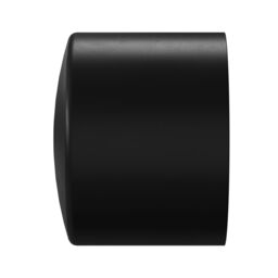 GoodHome Araxos Matt Black Extendable Cap Single Curtain Pole Set, (L)1200mm-2100mm (Dia)19mm - thumbnail 3
