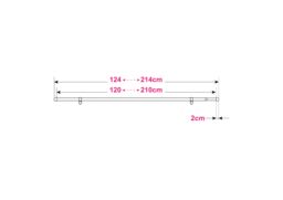 GoodHome Araxos Matt Black Extendable Cap Single Curtain Pole Set, (L)1200mm-2100mm (Dia)19mm - thumbnail 8