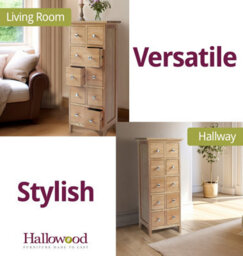 Hallowood Furniture Camberley Oak Dvd And Cd Storage Unit 10 Drawers - thumbnail 6