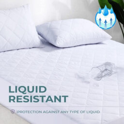 Nod Off Quilted Mattress Protector Fully Fitted Super Soft Mattress Cover Breathable Hypoallergenic Mattress Toppers - Pillow Pair - thumbnail 5