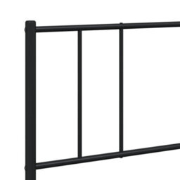 Berkfield Metal Bed Frame With Headboard And Footboard Black 183X213 Cm - thumbnail 9