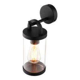 GoodHome Casterton Fixed Matt Black Mains-Powered (Wired) Incandescent Outdoor Wall Light - thumbnail 2