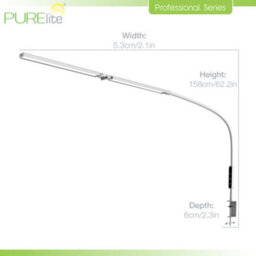 Purelite Astra Twin Long Reach Clamp-On Led Task Lamp Twin Head 1600 Lumens - thumbnail 5