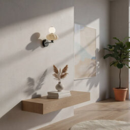 Luminosa Lighting Luminosa Tordi Globe Wall Lights Beige, Matt White 3000K Warm White - thumbnail 4