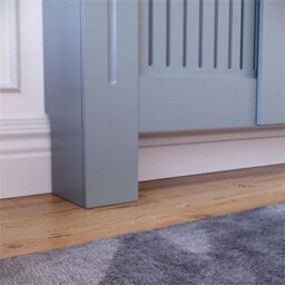 Adjustable (83 X140-204 X19 Cm) Designs Chelsea Radiator Cover Hallway Wood Wall Cabinet Mdf Slats Grey - thumbnail 3