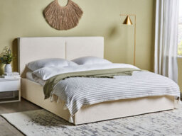 Beliani Ottoman Bed Boucle Moissac 160 X 200 Cm (Eu King Size) Off-White - thumbnail 2