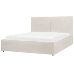 Beliani Ottoman Bed Boucle Moissac 160 X 200 Cm (Eu King Size) Off-White - thumbnail 5