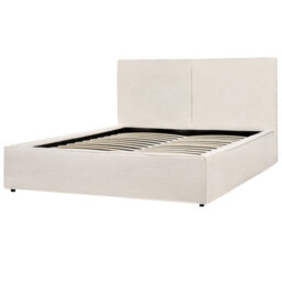 Beliani Ottoman Bed Boucle Moissac 160 X 200 Cm (Eu King Size) Off-White - thumbnail 7
