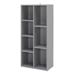 Grey 7 Cube Storage Unit Book Shelf Organizer Modular Open Cabinet Wooden Bookcase - thumbnail 2
