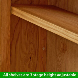 The Furniture Market Soho Oak Glazed 2 Door 2 Drawer Tall Display Cabinet Unit - thumbnail 8