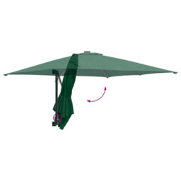 Berkfield Modern Wall-Mounted Garden Parasol Green 247 Cm - thumbnail 8