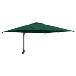 Berkfield Modern Wall-Mounted Garden Parasol Green 247 Cm - thumbnail 1