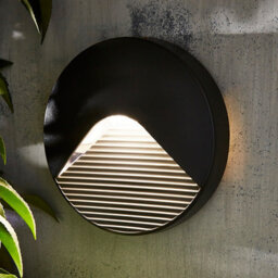 Zinc Crafter Fixed Matt Anthracite Charcoal Effect Mains-Powered Integrated Led Outdoor Brick On/off Wall Light 180Lm (Dia)13Cm - thumbnail 1