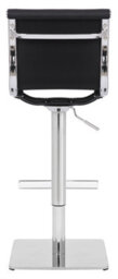 Lamboro Rovigo Deluxe Breakfast Bar Stool, Chrome Footrest, Height Adjustable Swivel Gas Lift, Home Bar & Kitchen Barstool, Black - thumbnail 5