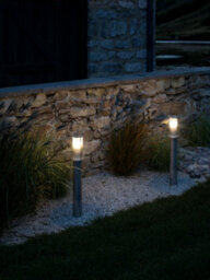 Nordlux Linton Outdoor Patio Terrace Garden Light In Galvanized (Height) 80Cm