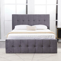 Kosy Koala Ottoman Bed Gas Lift Storage Grey 3Ft Single Velvet Cushioned Bedroom - thumbnail 3