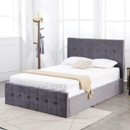Kosy Koala Ottoman Bed Gas Lift Storage Grey 3Ft Single Velvet Cushioned Bedroom - thumbnail 5