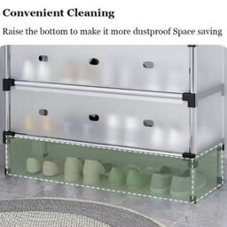 6 Tier Cabinet Storage Organiser Shoe Rack Stand Holder W/ Dust-Proof Cover - thumbnail 6