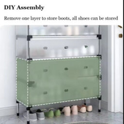 6 Tier Cabinet Storage Organiser Shoe Rack Stand Holder W/ Dust-Proof Cover - thumbnail 7