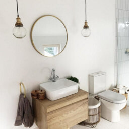 Industville Brooklyn Outdoor & Bathroom Pendant, Brass Holder, Brass Ring, Globe Glass - thumbnail 4