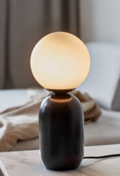 Nordlux Notti Metal Table Lamp Hand Blown Glass Black,mains - thumbnail 5