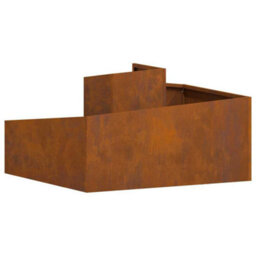 Berkfield Garden Planter Brown 80 X 80 X 50 Cm Weathering Steel - thumbnail 8