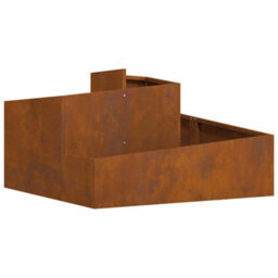 Berkfield Garden Planter Brown 80 X 80 X 50 Cm Weathering Steel - thumbnail 2