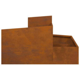 Berkfield Garden Planter Brown 80 X 80 X 50 Cm Weathering Steel - thumbnail 7