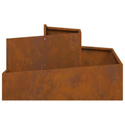 Berkfield Garden Planter Brown 80 X 80 X 50 Cm Weathering Steel - thumbnail 6