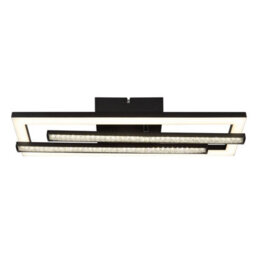 Luminosa Lighting Luminosa Highway Integrated Led Semi Flush Ceiling Light Matt Black 2X Led 4000K - thumbnail 3
