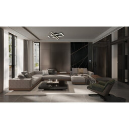 Luminosa Lighting Luminosa Highway Integrated Led Semi Flush Ceiling Light Matt Black 2X Led 4000K - thumbnail 7