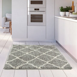 The Rugs Moroccan Shaggy Rugs And Runners Soft  High Pile Grey And Ivory Living Room Kitchen Hallway 710 - thumbnail 6