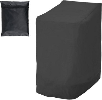 Garden Chair Cover For Stackable Chairs, Waterproof, Uv-Resistant, Outdoor In 210D Oxford Fabric, 114 X 85 65 Cm, Black - image 1