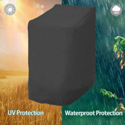 Garden Chair Cover For Stackable Chairs, Waterproof, Uv-Resistant, Outdoor In 210D Oxford Fabric, 114 X 85 65 Cm, Black - thumbnail 6