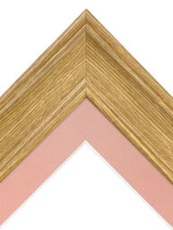Frames By Post Scandi Oak Frame With Pink Mount For Image Size A3 - thumbnail 3